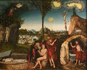 Lucas Cranach The Law and the Gospel oil on canvas